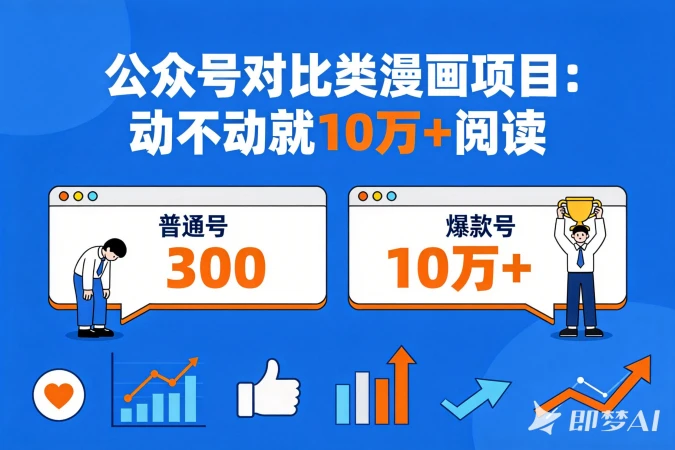 公众号对比类漫画项目：动不动就10万+阅读-聚林创库