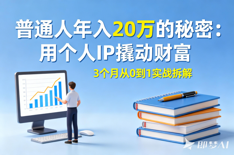 普通人年入20万的秘密：用个人IP撬动财富，3个月从0到1实战拆解！-聚林创库