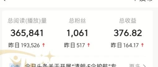 实测副业项目一天100+,今日头条写文章赚钱,线上居家可做,新手小白也能轻松上手(附详细教程)-聚林创库