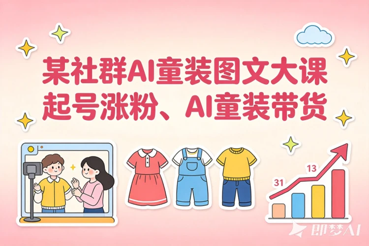 某社群AI童装图文大课，起号涨粉、AI童装带货，无需出镜和拍摄-聚林创库