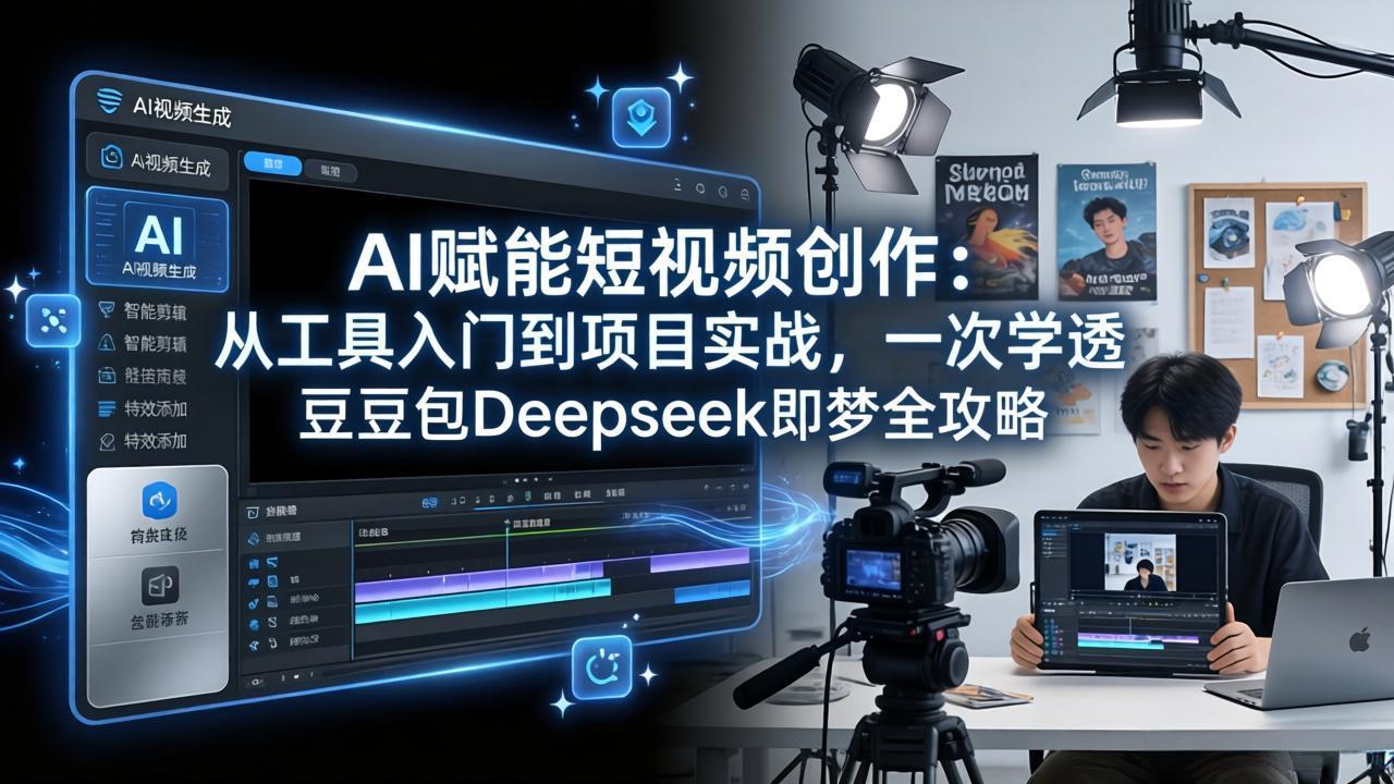 AI赋能短视频创作：从工具入门到项目实战，一次学透豆包Deepseek即梦全攻略-聚林创库